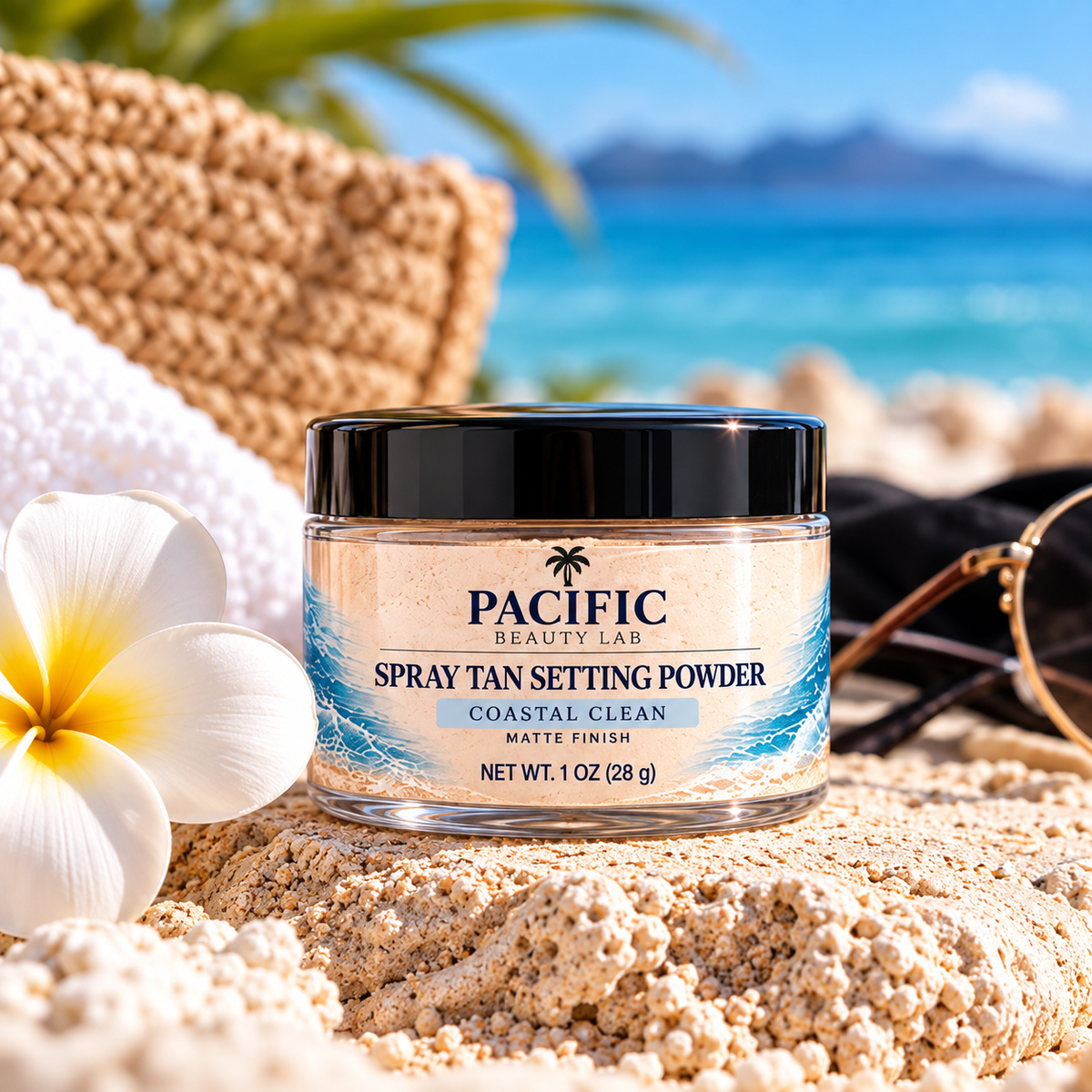 Coastal Clean Spray Tan Setting Powder – 1 oz Jar