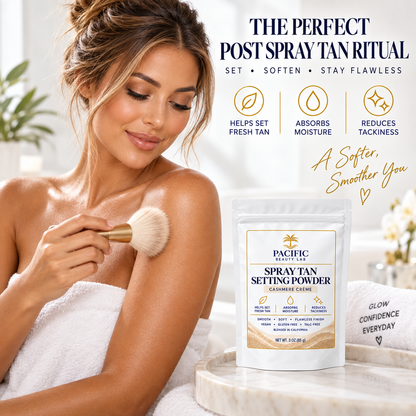 Pacific Beauty Lab Spray Tan Setting Powder – Cashmere Crème – 3 oz