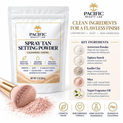 Pacific Beauty Lab Spray Tan Setting Powder – Cashmere Crème – 3 oz